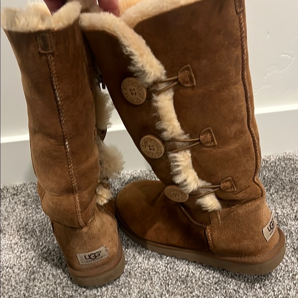 UGG Australia Tan Bailey Button Tall Boots